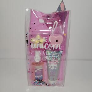 Pink Viva Be A Unicorn In A Field Of Horses 6 Piece Raspberry Bath Set NEW